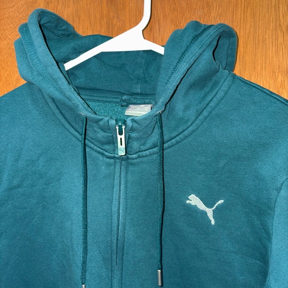 Puma Dark Teal Hoodie with Logo - Picture 3 of 3